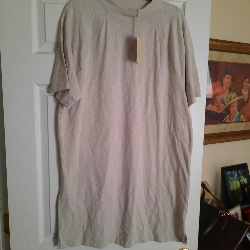 NWT gray large tee shirt dress